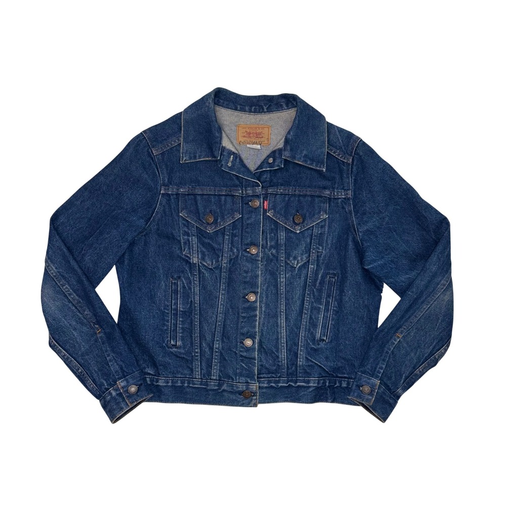 Vintage 80's Levi Type 3 lll Trucker Jean Jacket Dark Denim 76581 Size Medium